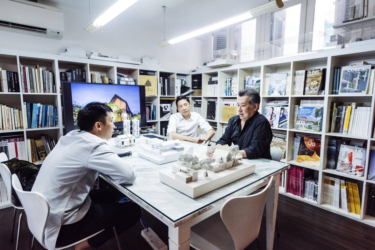 Architects Rene Tan and Jonathan Quek at the interview in their office