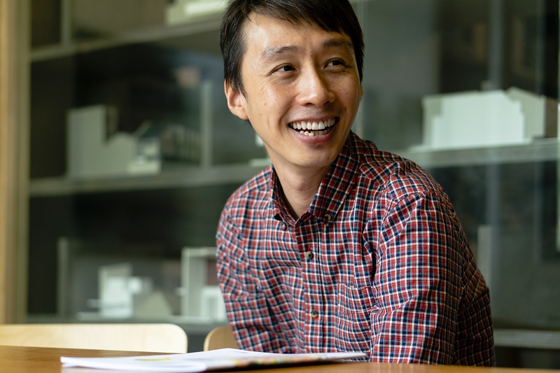 Architect Joseph Lee at his office